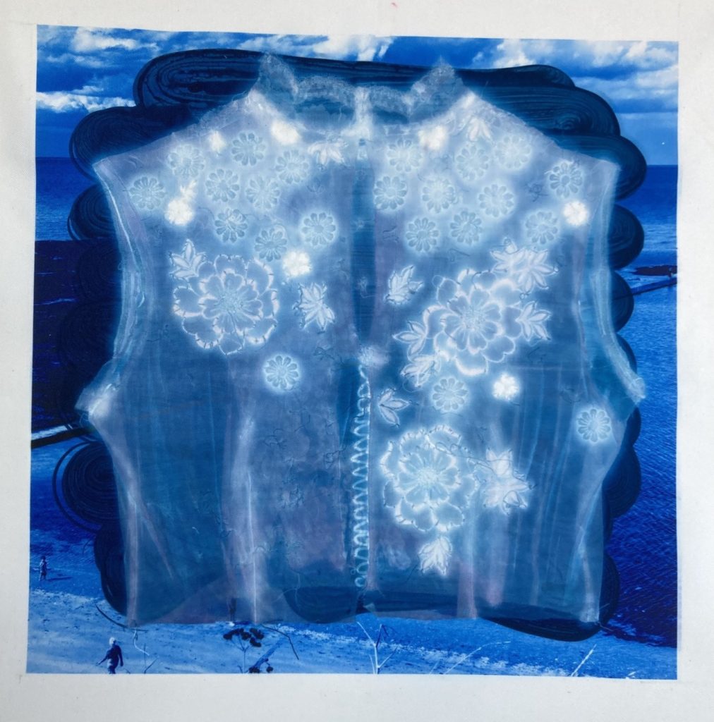 Shelly Goldsmith, 'Cut From Her Dress: Walpole Bay Bodice', reclaimed polyester and dispersal dye – digital and hand dye sublimation, Kingsford Gallery