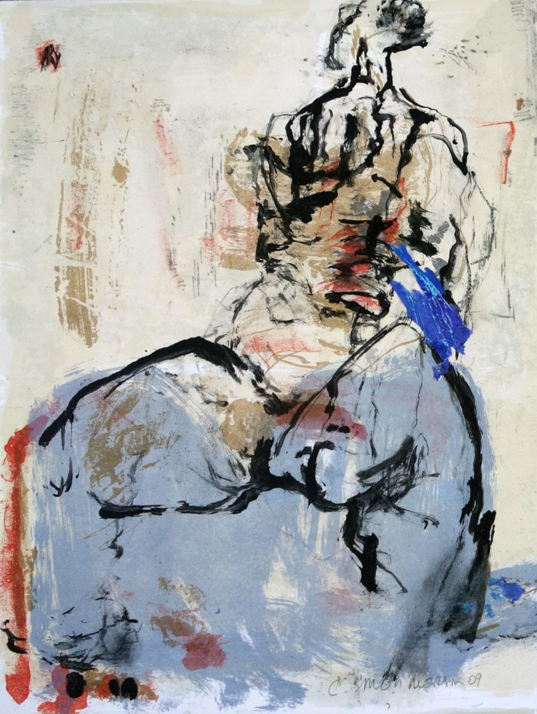 Catherine Monmarson, Seated Figure Study, Lithograph, £750, First Contemporary