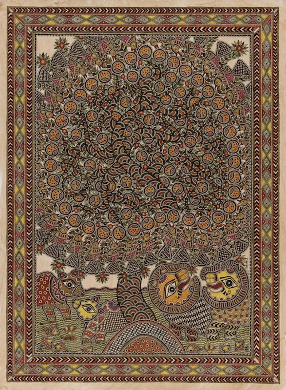 Jyoti Karn, Kadam Tree, Charcoal and natural pigments from flora, £990, Anrad Gallery