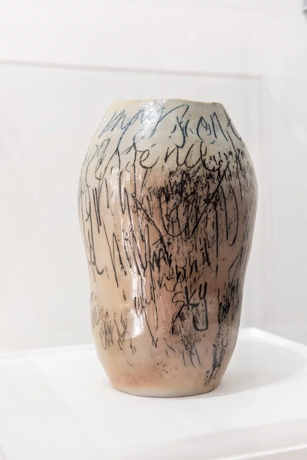 Marion Stuart, Earth and Sky, £1500, wood-fired vase, Gray Area Gallery