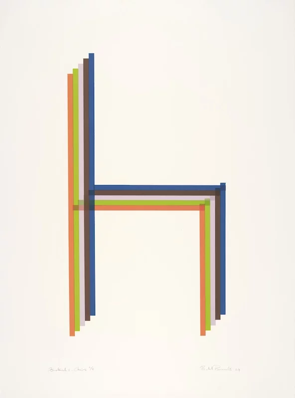 Richard Peacock, Stacked 2 Chairs, screenprint, £380, North London Printmakers