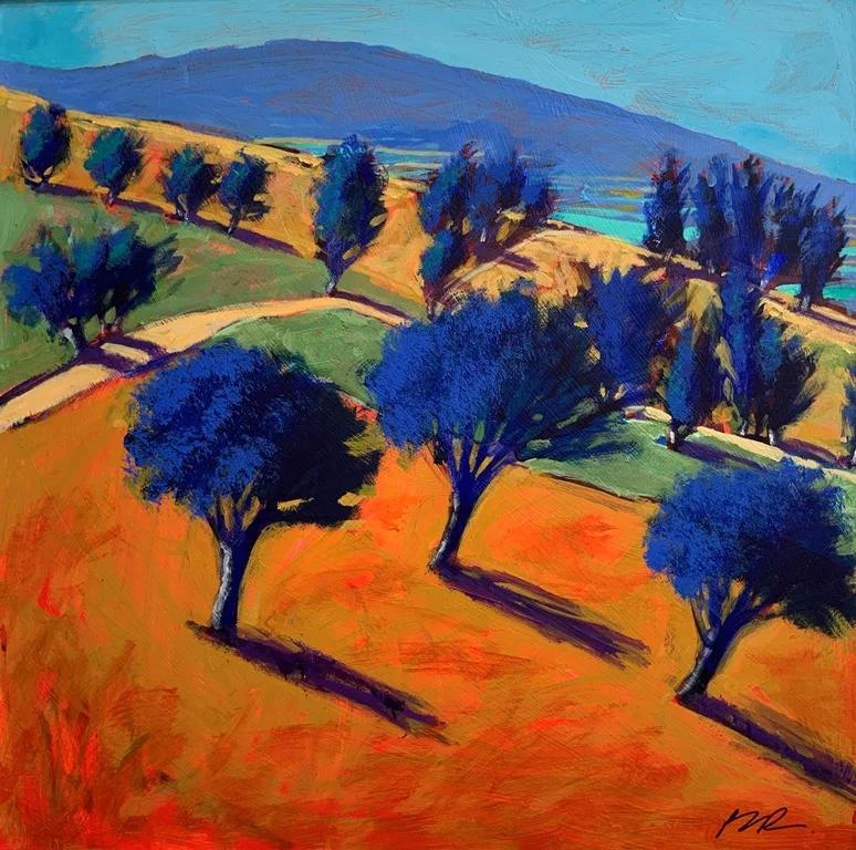 Spring at Crickley, 2026, acrylic on board, 30 x 30in, $2400, Greenstage Gallery